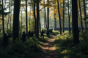How Did Forest Terrain Shape Infantry Combat in the Northwest?